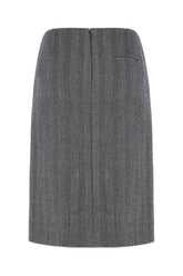 Embroidered stretch wool blend skirt -  | High Quality Luxury Handbag Shop