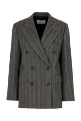 Embroidered stretch wool blend blazer -  | High Quality Luxury Handbag Shop