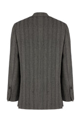 Embroidered stretch wool blend blazer -  | High Quality Luxury Handbag Shop