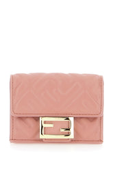 Pink nappa leather Micro Trifold Baguette wallet -  | High Quality Luxury Handbag Shop