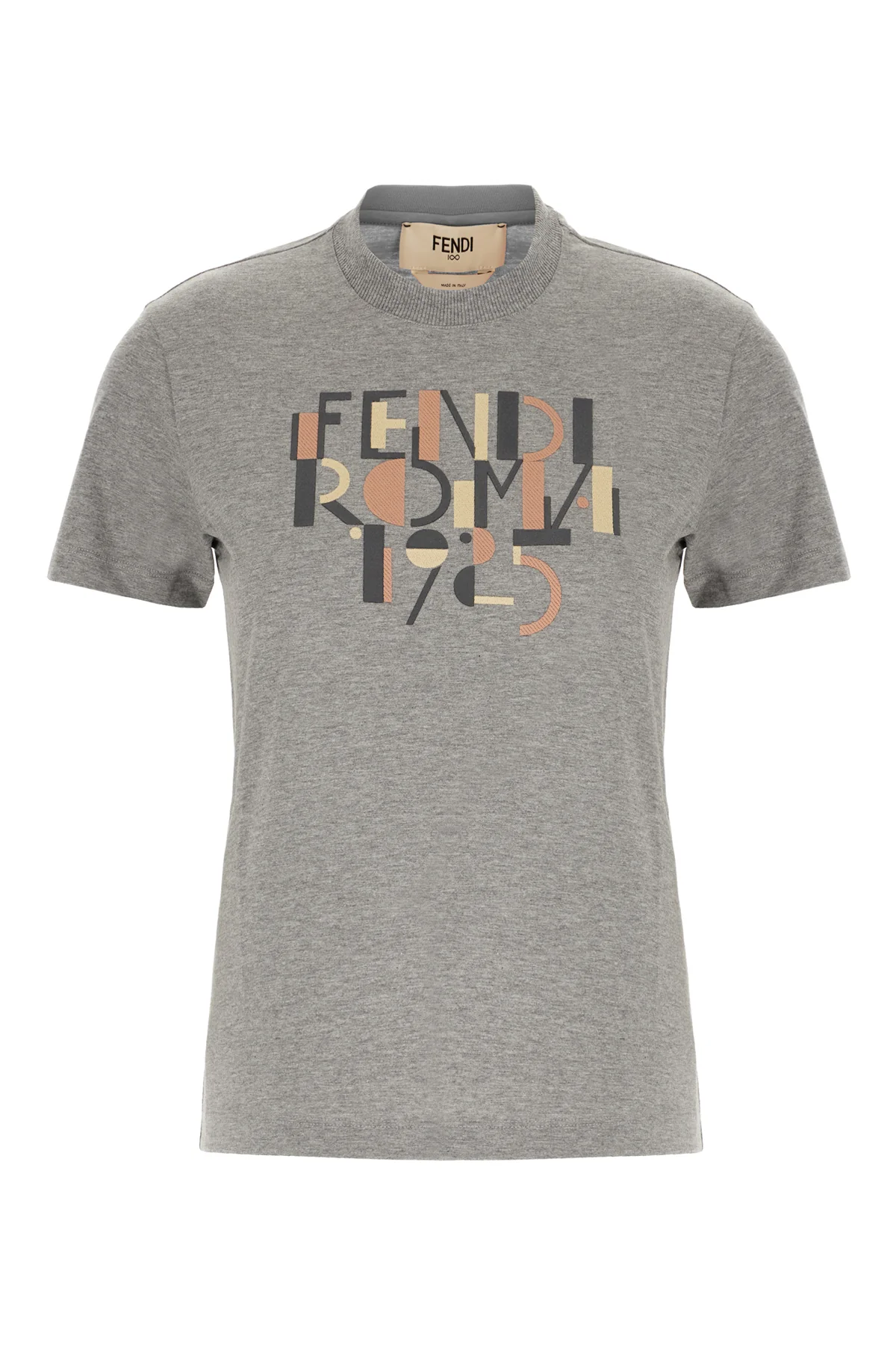 Melange grey cotton t-shirt -  | High Quality Luxury Handbag Shop