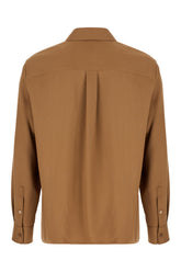 Brown wool blend shirt -  | High Quality Luxury Handbag Shop