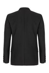 Midnight blue polyester blend blazer -  | High Quality Luxury Handbag Shop