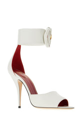 White leather Drip Rose sandals -  | High Quality Luxury Handbag Shop