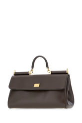 Dark brown leather handbag -  | High Quality Luxury Handbag Shop