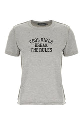 T-shirt in misto cotone grigio -  | High Quality Luxury Handbag Shop
