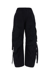 Black cotton blend cargo pants -  | High Quality Luxury Handbag Shop