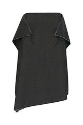Gonna in misto lana antracite -  | High Quality Luxury Handbag Shop