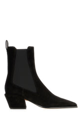 Black suede Bettina ankle boots -  | High Quality Luxury Handbag Shop