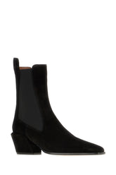Black suede Bettina ankle boots -  | High Quality Luxury Handbag Shop