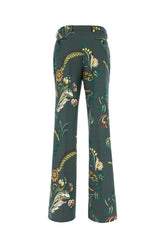 Printed stretch polyester blend pants -  | High Quality Luxury Handbag Shop