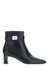 Black leather Georgia ankle boots -  | High Quality Luxury Handbag Shop