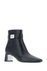 Black leather Georgia ankle boots -  | High Quality Luxury Handbag Shop
