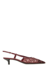 Burgundy mesh pumps -  | High Quality Luxury Handbag Shop