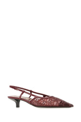 Burgundy mesh pumps -  | High Quality Luxury Handbag Shop