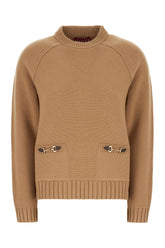Biscuit wool blend sweater -  | High Quality Luxury Handbag Shop
