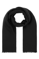 Black wool blend scarf -  | High Quality Luxury Handbag Shop