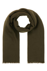 Military green wool blend scarf -  | High Quality Luxury Handbag Shop
