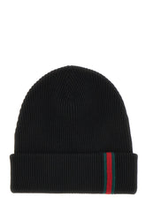 Black wool beanie hat -  | High Quality Luxury Handbag Shop