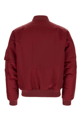 Bomber imbottito in poliestere vinaccia -  | High Quality Luxury Handbag Shop