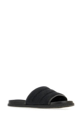 Black fabric padded slippers -  | High Quality Luxury Handbag Shop