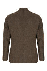 Melange grey wool blazer -  | High Quality Luxury Handbag Shop