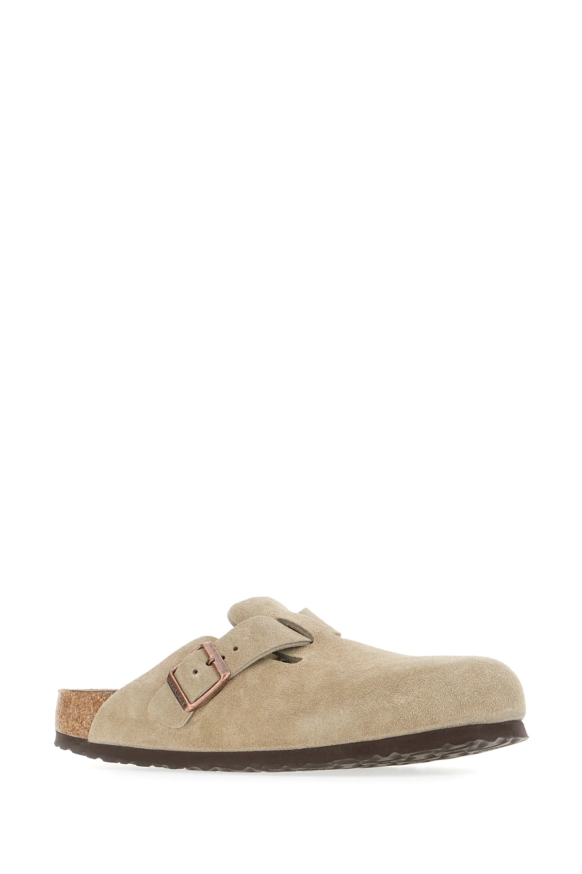 Dove grey suede Boston slippers -  | High Quality Luxury Handbag Shop