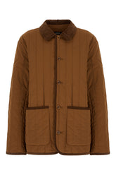 Brown stretch nylon jacket -  | High Quality Luxury Handbag Shop