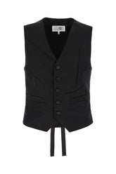 Black polyester blend vest -  | High Quality Luxury Handbag Shop