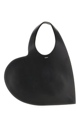Black leather Double Heart shoulder bag -  | High Quality Luxury Handbag Shop