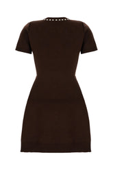 Chocolate viscose blend dress -  | High Quality Luxury Handbag Shop