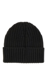 Black wool blend beanie hat -  | High Quality Luxury Handbag Shop