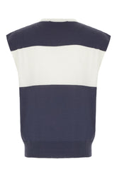 Two-tone cotton vest -  | High Quality Luxury Handbag Shop
