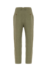 Sage green linen pants -  | High Quality Luxury Handbag Shop