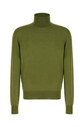 Olive green wool blend sweater -  | High Quality Luxury Handbag Shop