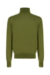 Olive green wool blend sweater -  | High Quality Luxury Handbag Shop