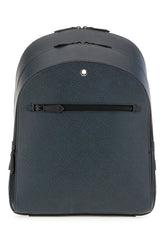 Midnight blue leather medium backpack -  | High Quality Luxury Handbag Shop