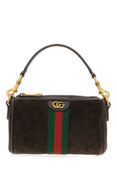 Dark brown suede handbag -  | High Quality Luxury Handbag Shop