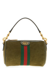 Olive green suede handbag -  | High Quality Luxury Handbag Shop