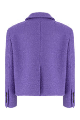 Purple cotton blend blazer -  | High Quality Luxury Handbag Shop