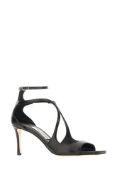 Black nappa leather Azia sandals -  | High Quality Luxury Handbag Shop
