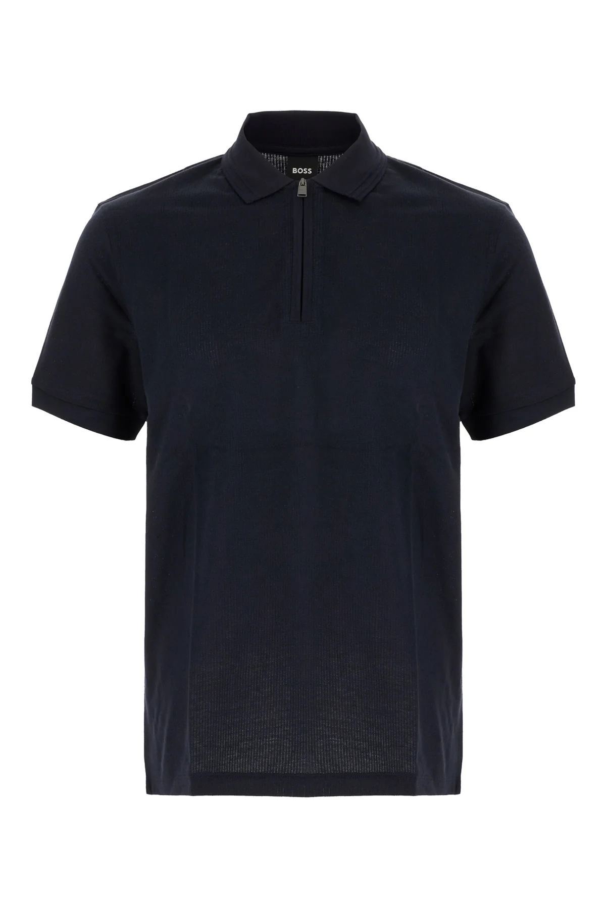 Navy blue cotton blend polo shirt -  | High Quality Luxury Handbag Shop