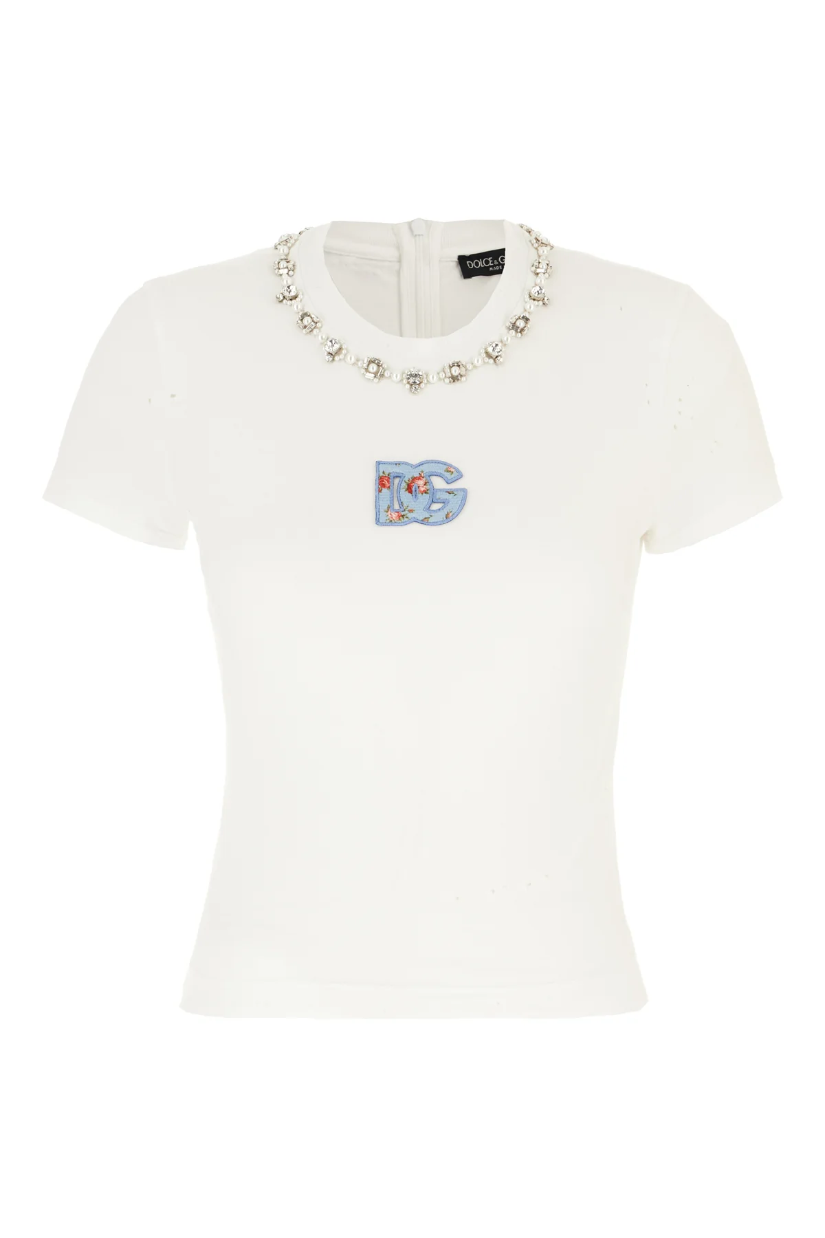 T-shirt in cotone bianco -  | High Quality Luxury Handbag Shop