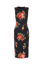 Printed stretch viscose dress -  | High Quality Luxury Handbag Shop