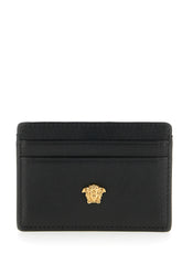 Black leather La Medusa card holder -  | High Quality Luxury Handbag Shop