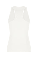 White stretch cotton tank top -  | High Quality Luxury Handbag Shop