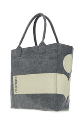 Melange grey cotton Yenky shopping bag -  | High Quality Luxury Handbag Shop