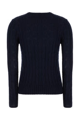Midnight blue cotton sweater -  | High Quality Luxury Handbag Shop