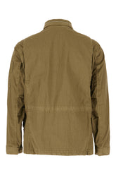 Olive green cotton blend jacket -  | High Quality Luxury Handbag Shop