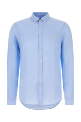 Light blue linen shirt -  | High Quality Luxury Handbag Shop